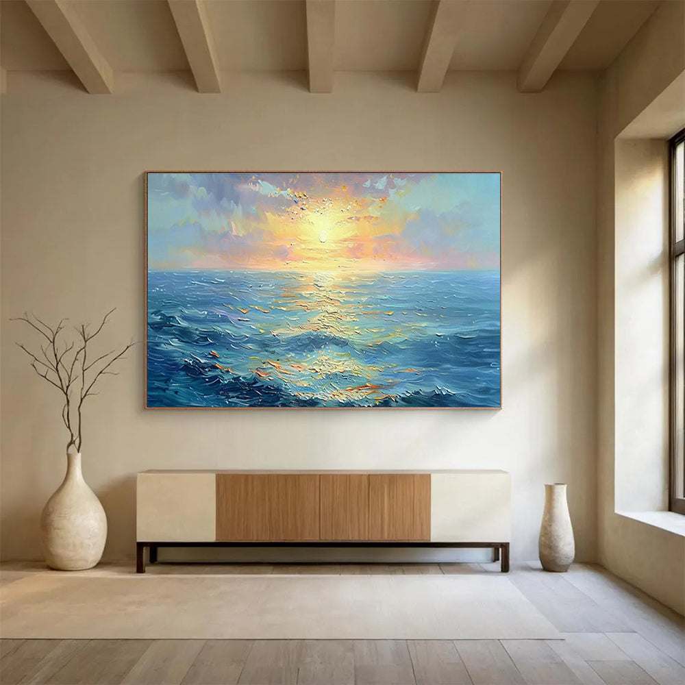 evening coastal gold canvas design 4
